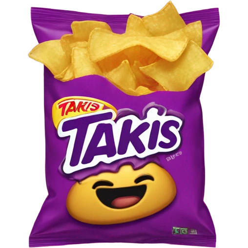 takis chips bag with pink bow on it emoji