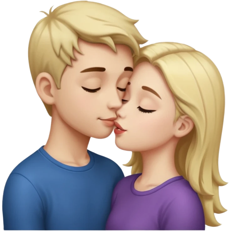 Boy kiss on girl forehead  emoji