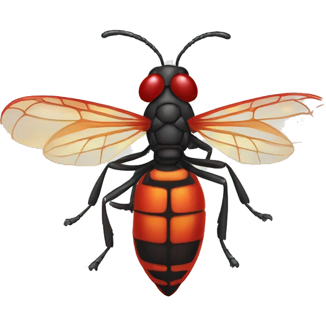 Red flying Wasp emoji