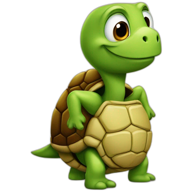 Monsieur sur tortue emoji
