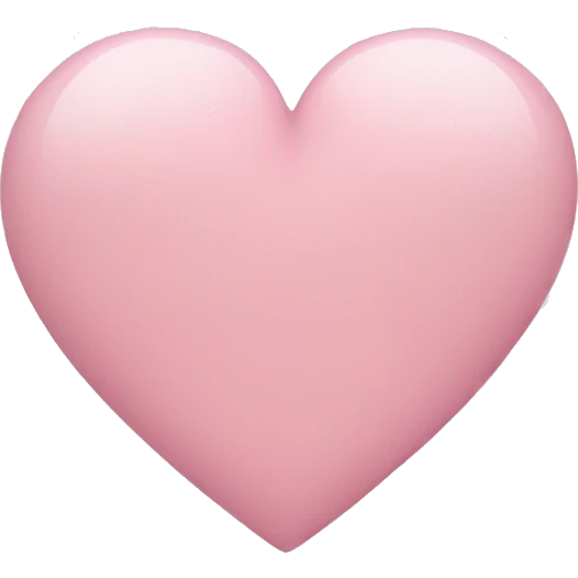 Light pink heart emoji with no face emoji