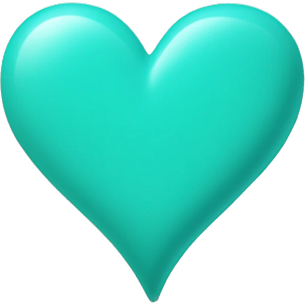 turquoise heart emoji