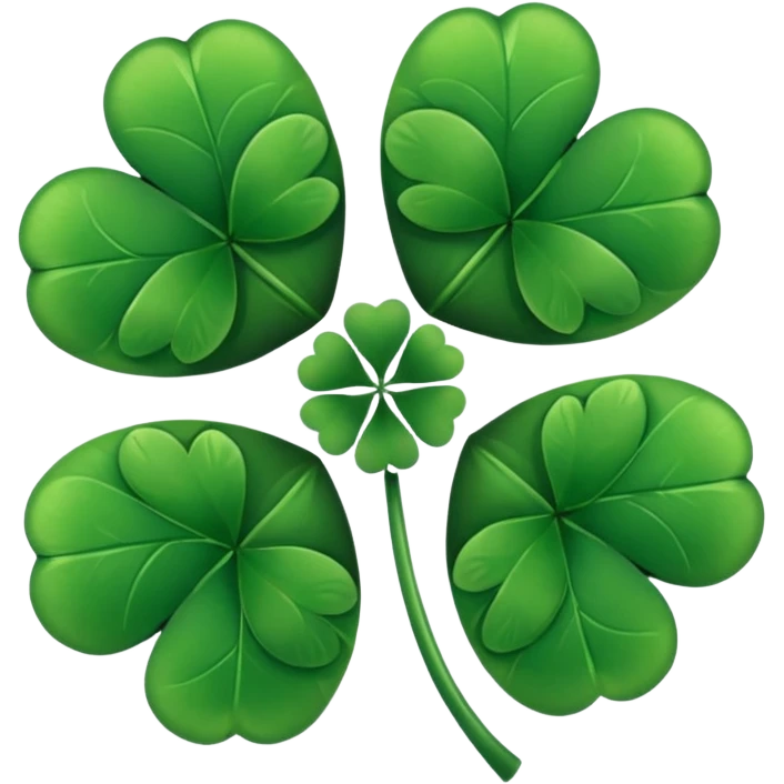 Five leaf clover in black clover emoji
