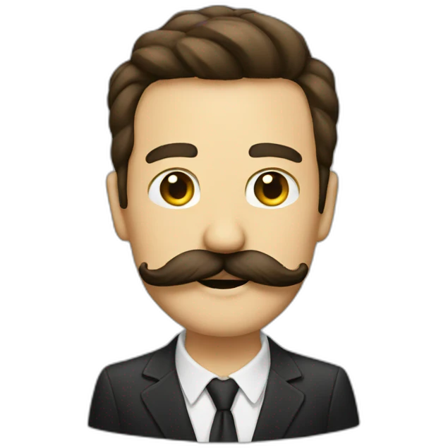 just a mustache emoji