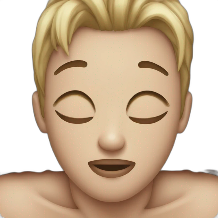 Sleeping with eyes open emoji