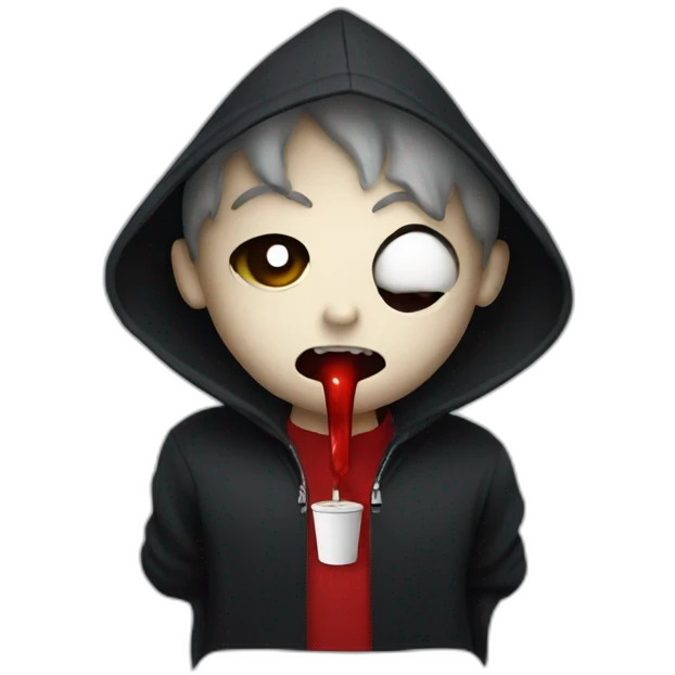 Vampire with hoodies and cigarettes emoji