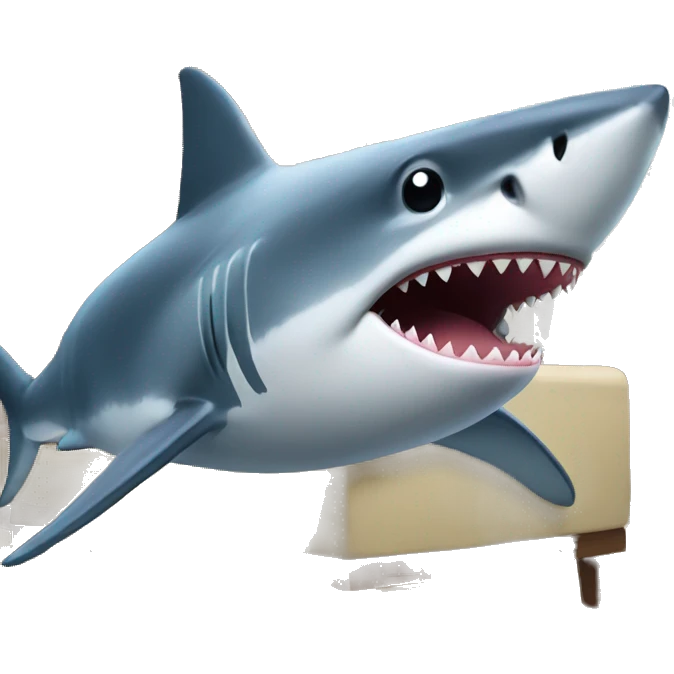 Shark at home emoji