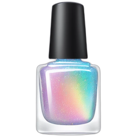 Holographic nail polish bottle emoji