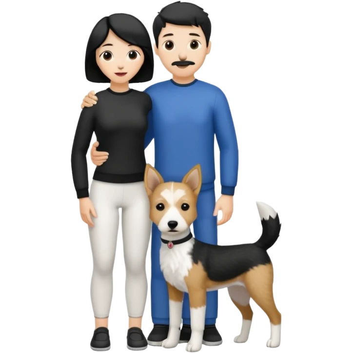 Quiero una pareja con un perro Fox terrier emoji