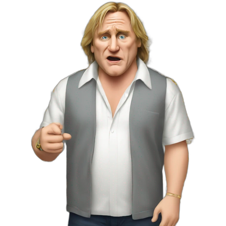 Gerard Depardieu rapping while drunk emoji