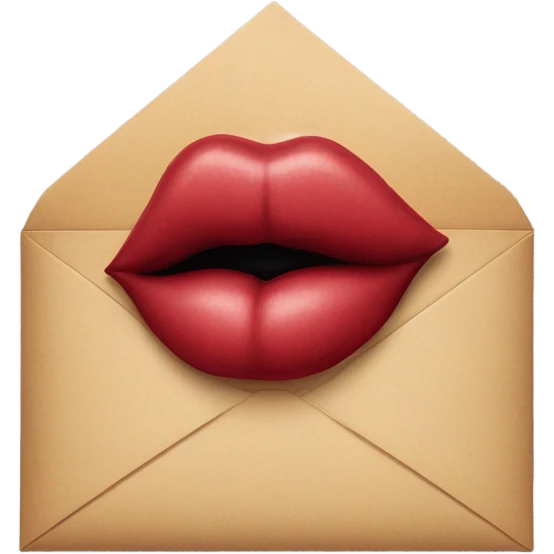 envelope with a rose kiss on it emoji