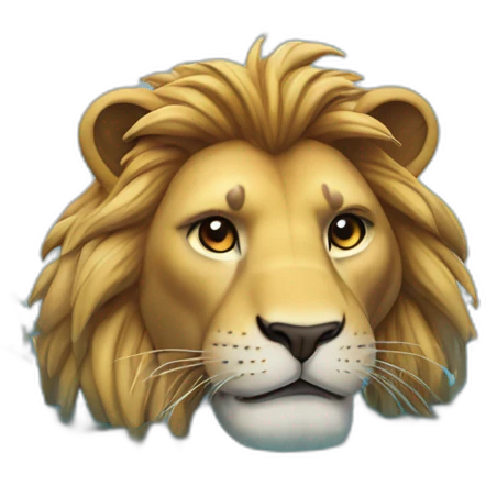 Lion dans l'eau emoji