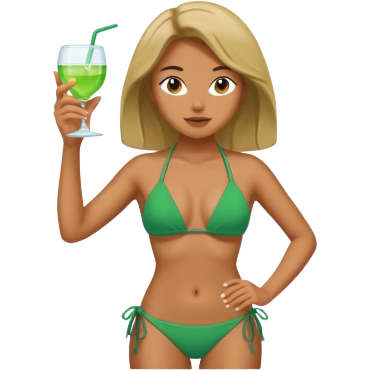 Green bikini emoji