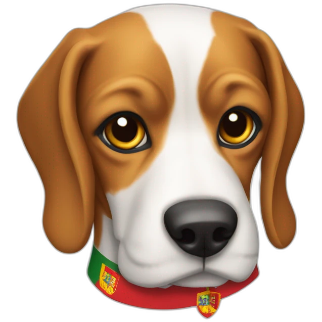 Beagle drapeau Portugal emoji