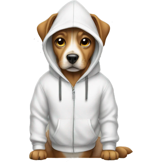 dog wearing a hoodie emoji