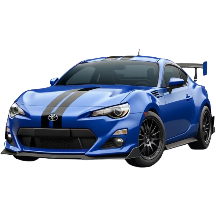 Sexy glossy dark blue 2025 Toyota 86 styled like 65 mustang rally racing car  emoji