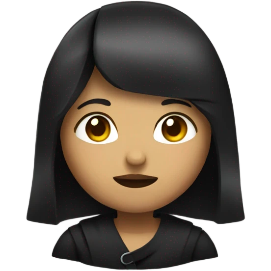 asain baddie with black glass emoji