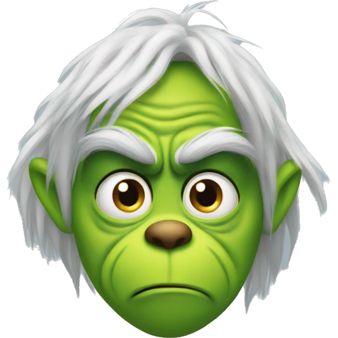 Grinch with long lashes emoji