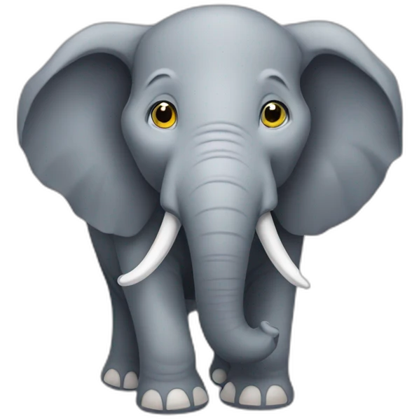 Chat sur elephant emoji