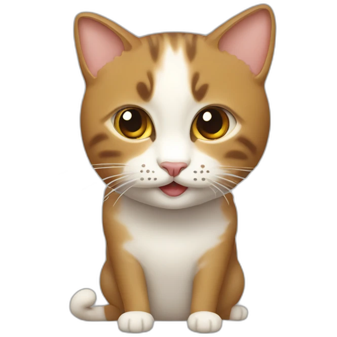 Chat qui mange de la pâté emoji