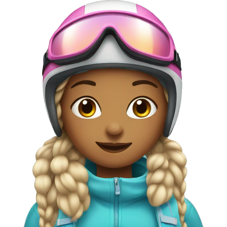 Sweet girls skiing emoji