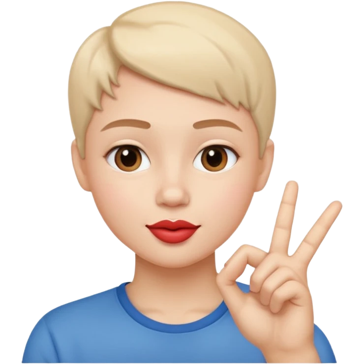 😗 + 🫰🏻 emoji