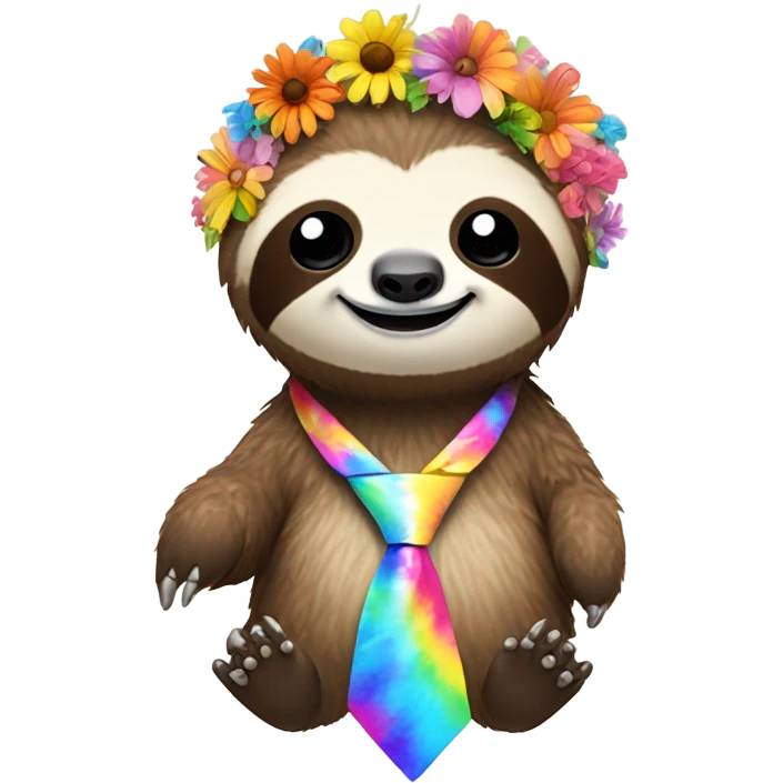 a hippie sloth emoji