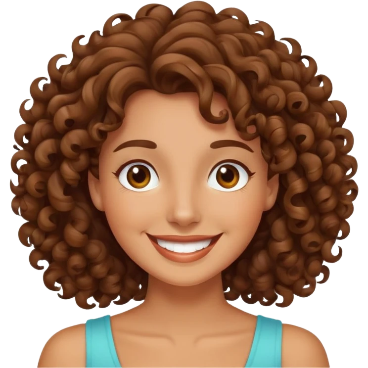 Emoji rizada morena y feliz 🙍‍♀️ tipo así  emoji