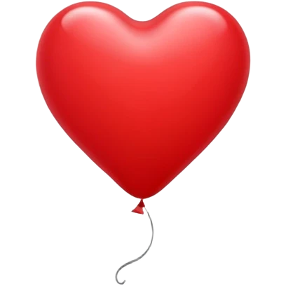 Red heart shaped balloon emoji