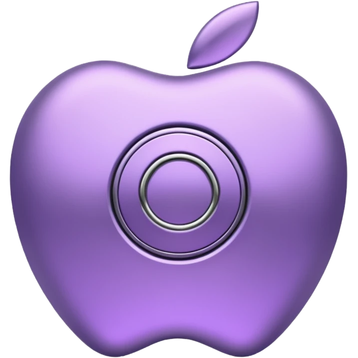 lavender gear emoji with metallic look, apple style emoji