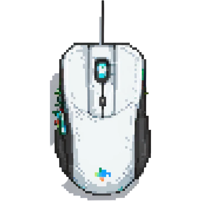 computer mouse, white emoji