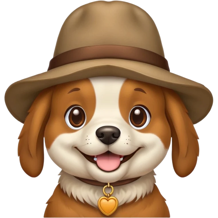 Dog with a hat emoji