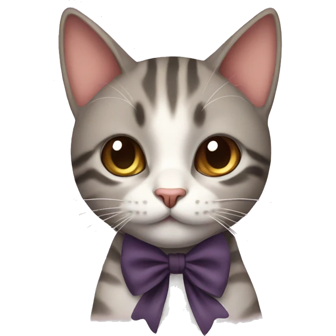 Cat with a bow emoji