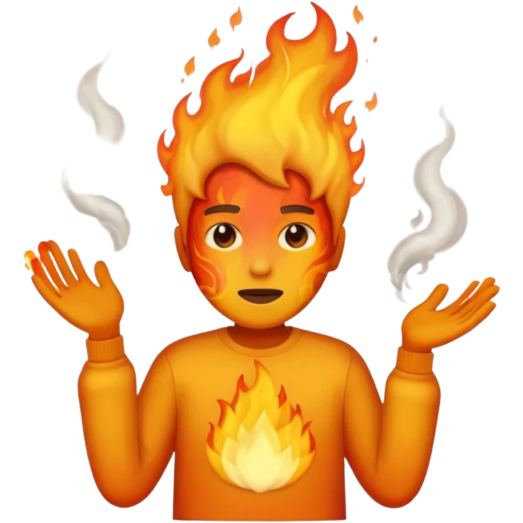 Spontaneous human combustion emoji