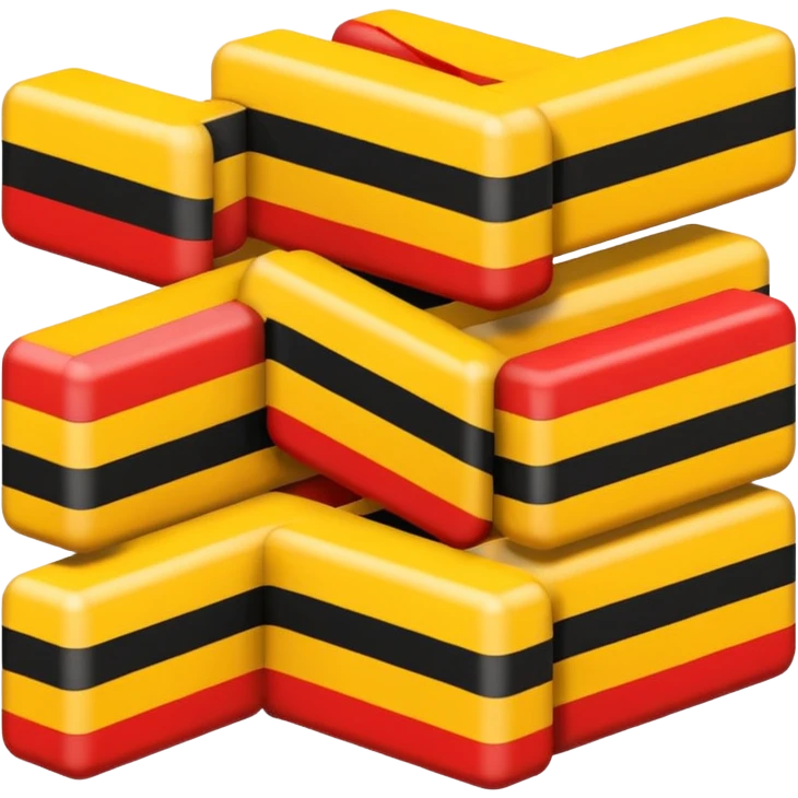 Black, yellow and red stripes emoji