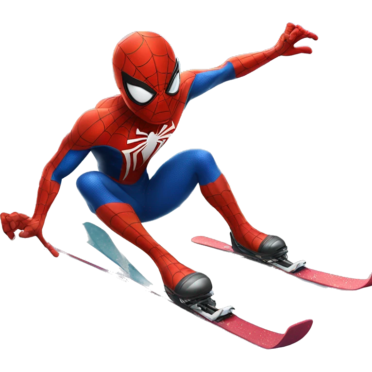 Spider-Man on snow skis emoji