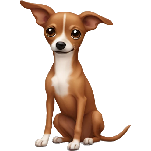 Reddish brown chihuahua whippet mix emoji