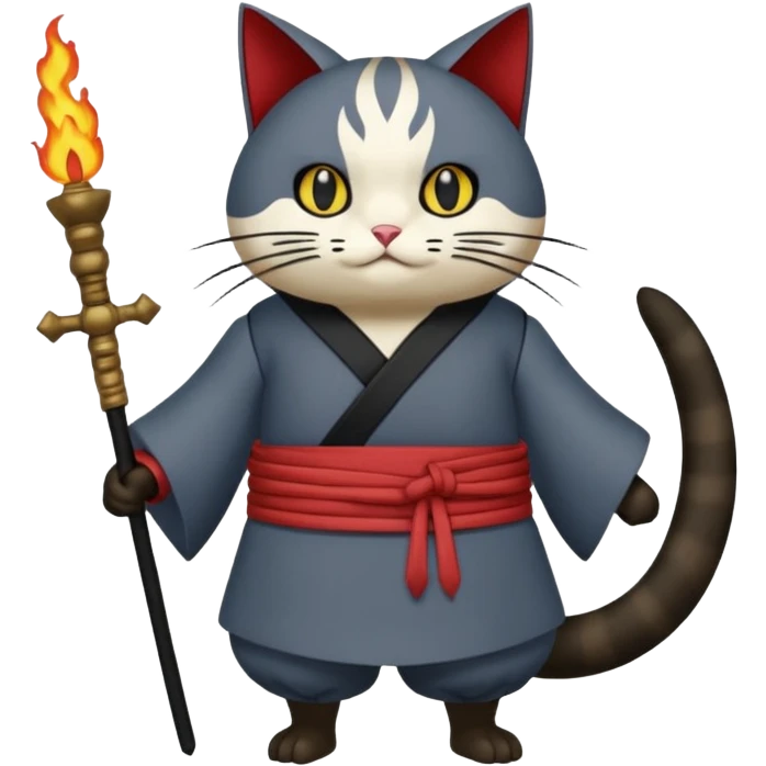 Dark Kunikuzushi-Kabukimono-Scarameow-Scaramouche-Wanderer character (full body) emoji