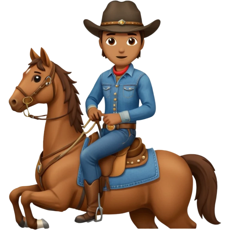 Cowboy riding a horse emoji