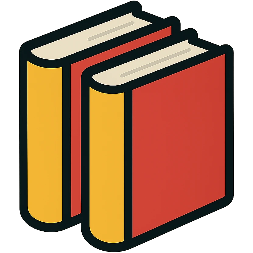 gold and black outlined icon for Books emoji