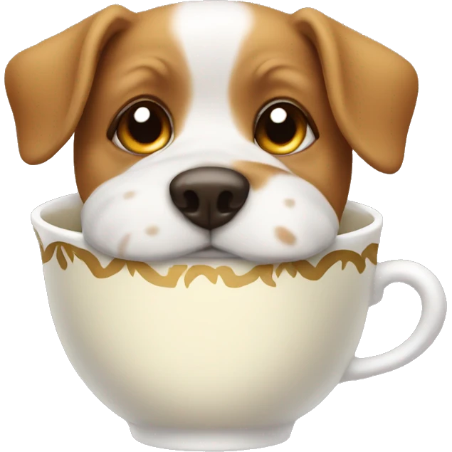 Dog with teacup  emoji