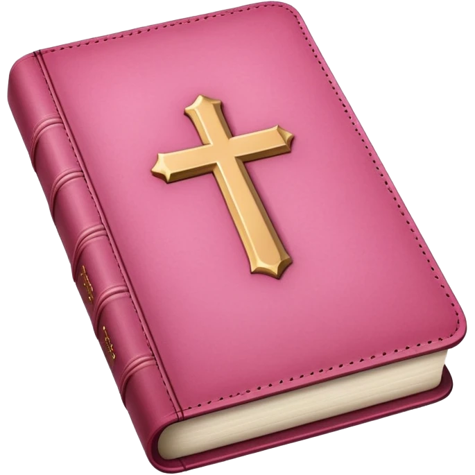 Une bible rose emoji