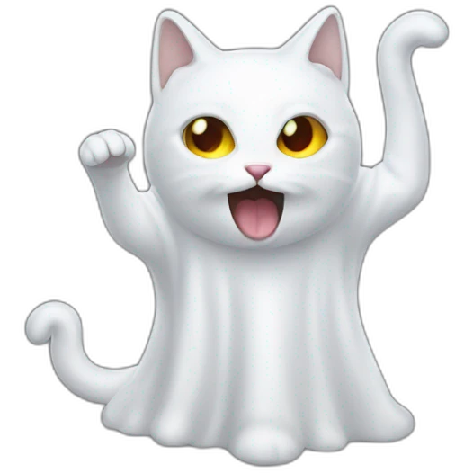 cat ghost halloween emoji
