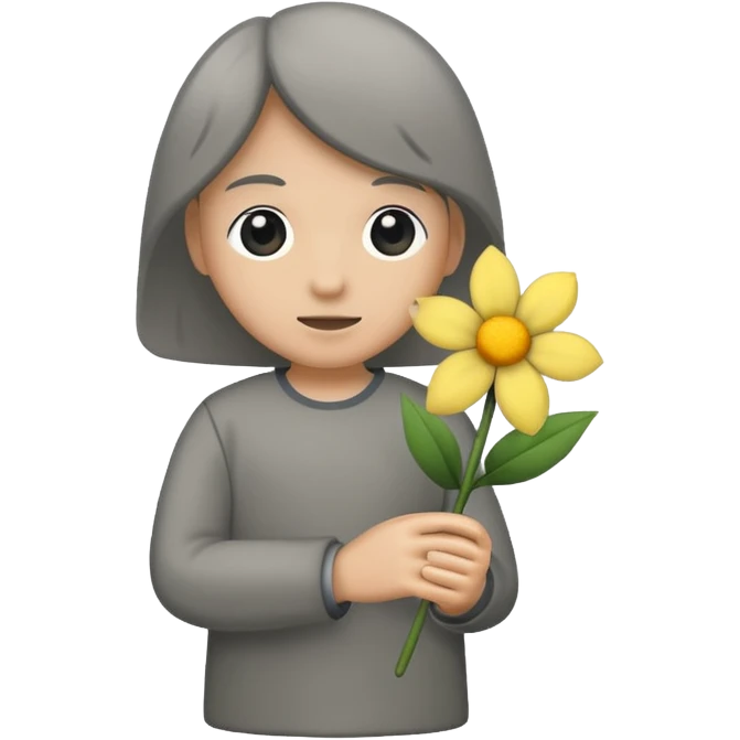 Dolhareubang holding a flower emoji