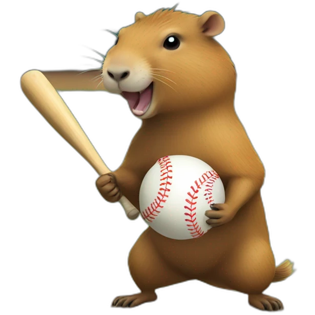 capybara playing baseball emoji