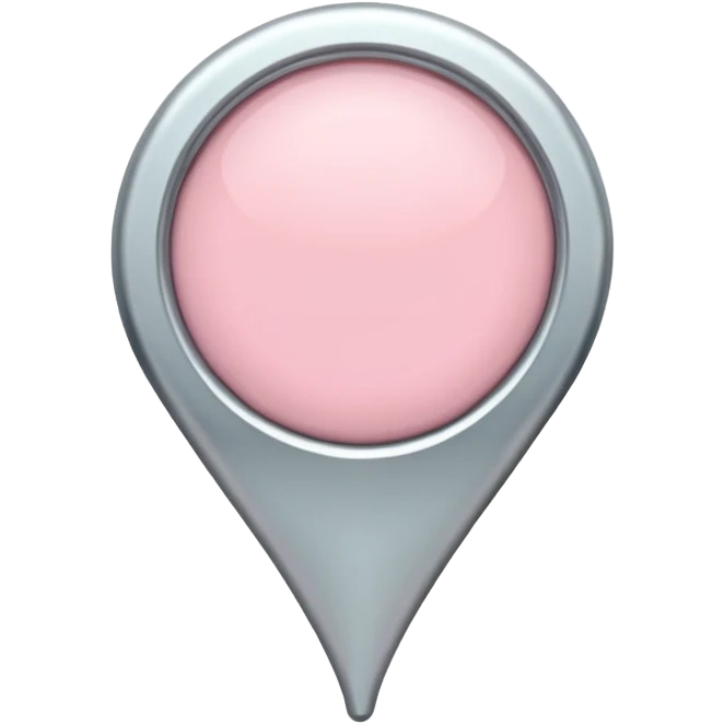 soft-edged pastel pink location pin, no face emoji