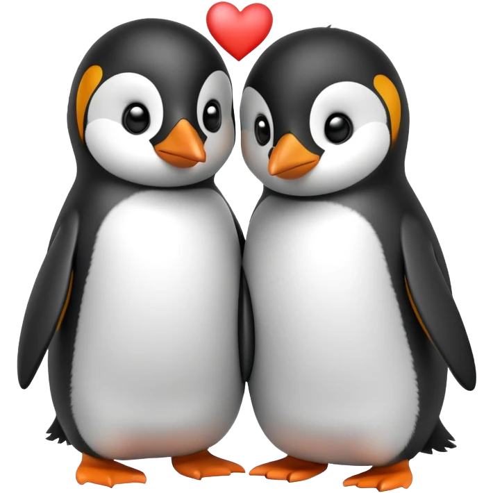 Penguin love emoji