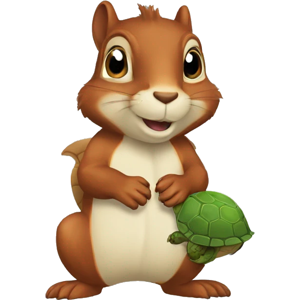 Squirrel with a turtle shell  emoji