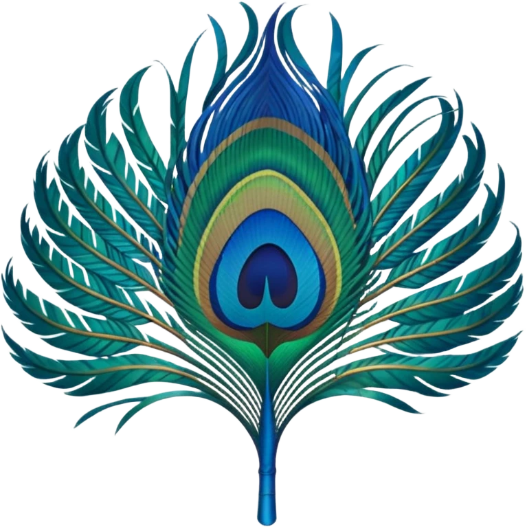 Peacock feather emoji