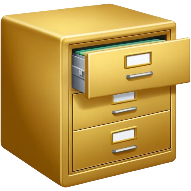 gold filing cabinet emoji